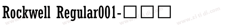 Rockwell Regular001字体转换